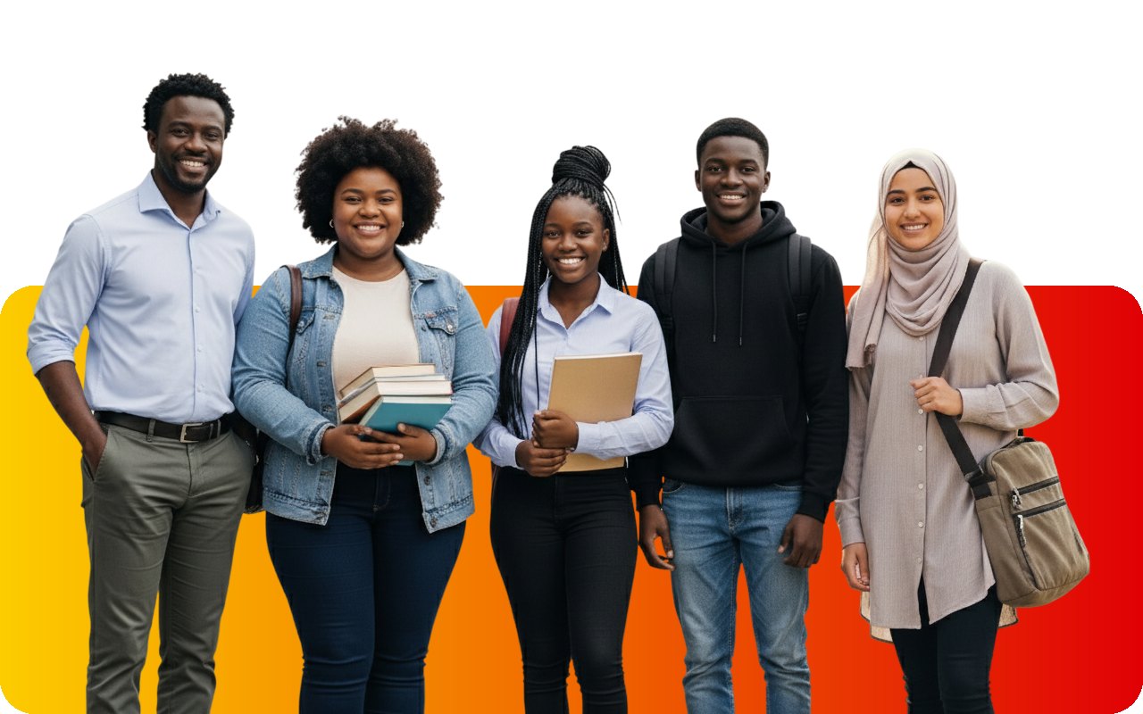 Cinq talents de la diaspora, souriants, prêts pour leur mission