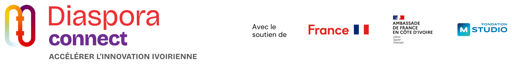 Diaspora Connect, avec le soutien de la France, de l'Ambassade de France en Côte d'Ivoire et de la Fondation Mstudio